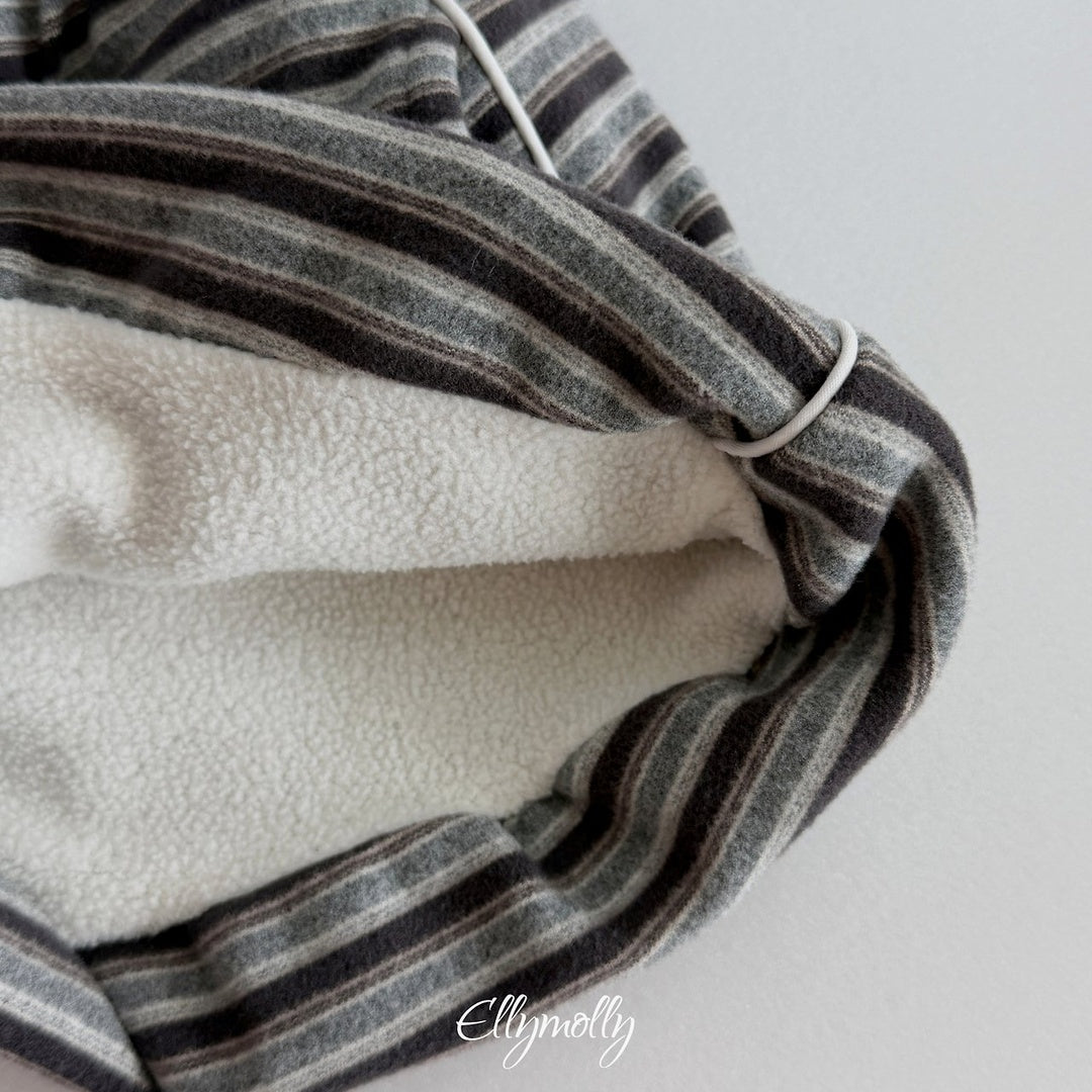 [ELLY MOLLY] Latte stripe balloon shorts