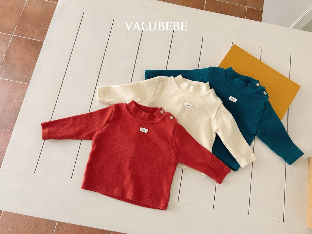 [valubebe] Solid half neck tee