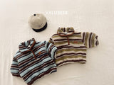 [valubebe] Wrinkle stripe collar anorak