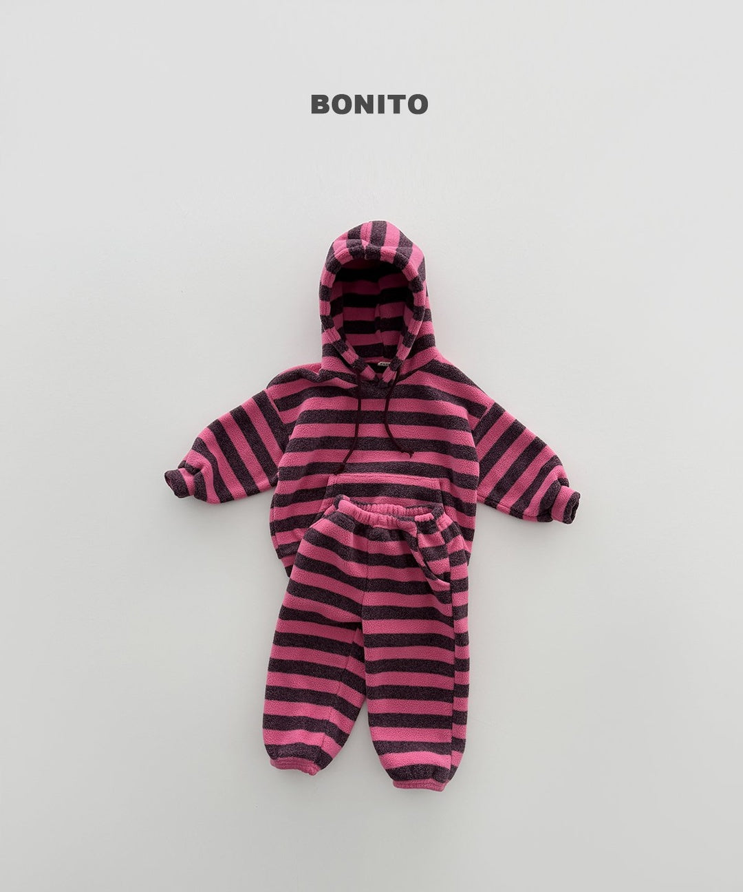 [BONITO] Stripe fleece jogger pants