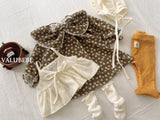 [valubebe] Flower collar corduroy one-piece