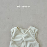 [milk powder] Fleece lace vest