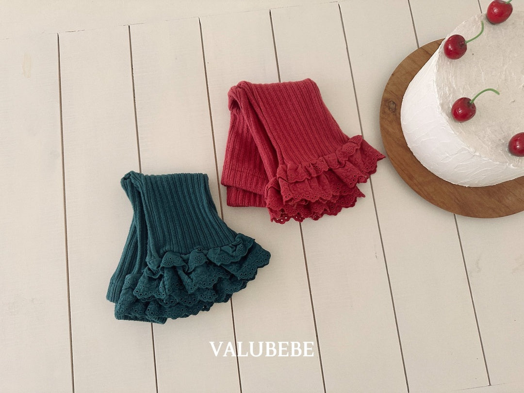 [valubebe] Frill lace bootcut pants