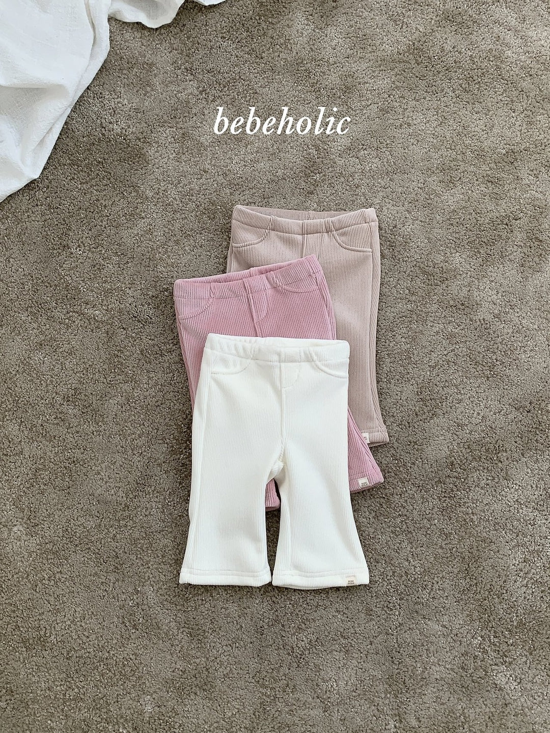 [bebeholic] Basil rib flare pants