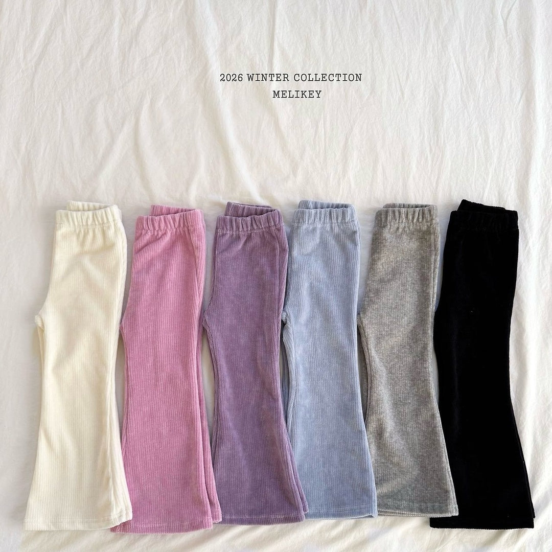 [Melikey] Velvet flare pants