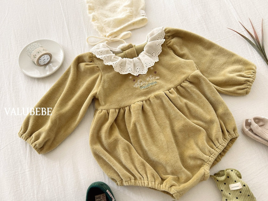 [valubebe] Embroidered velor suit
