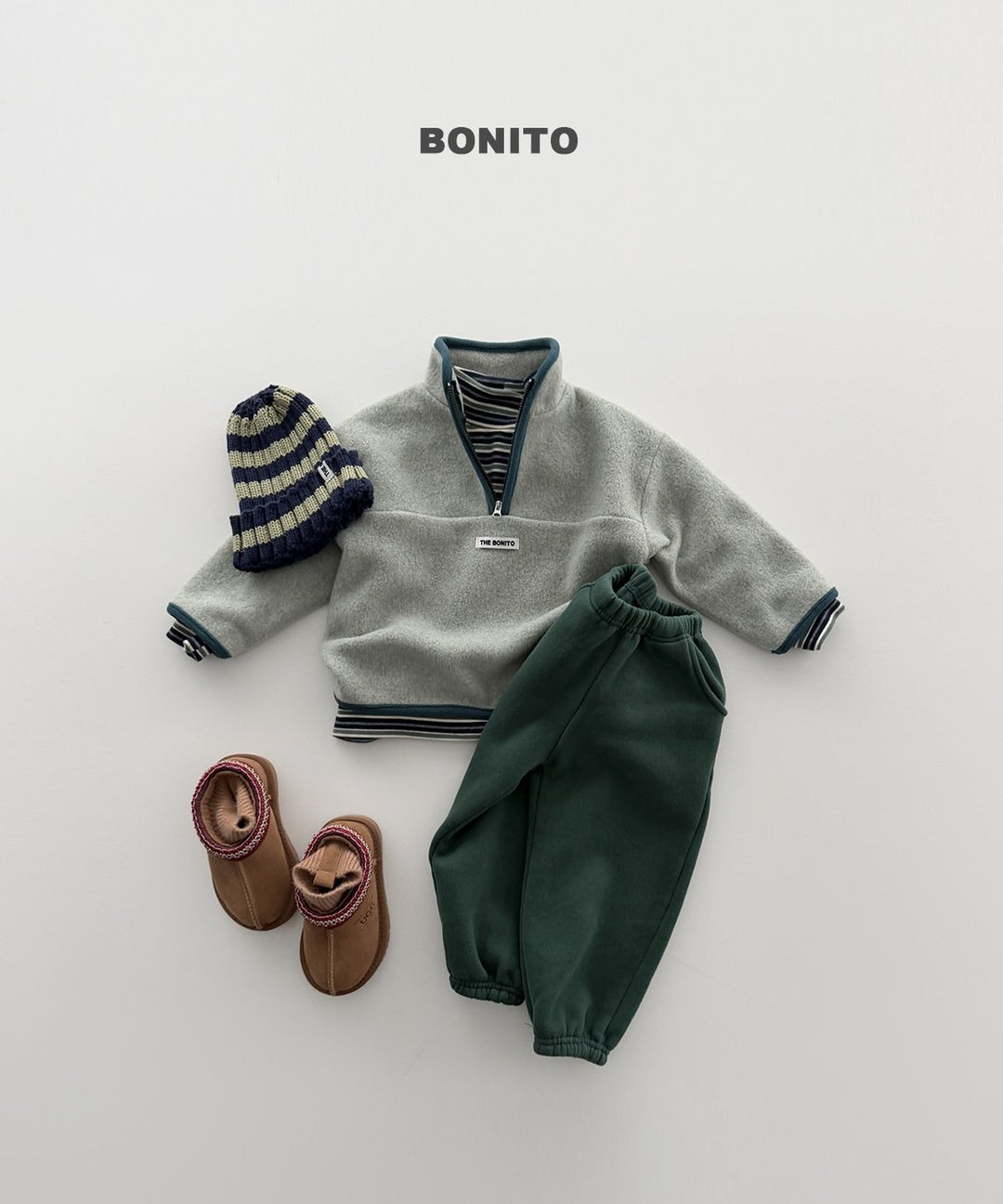 [BONITO] Cotton candy coloration half zip
