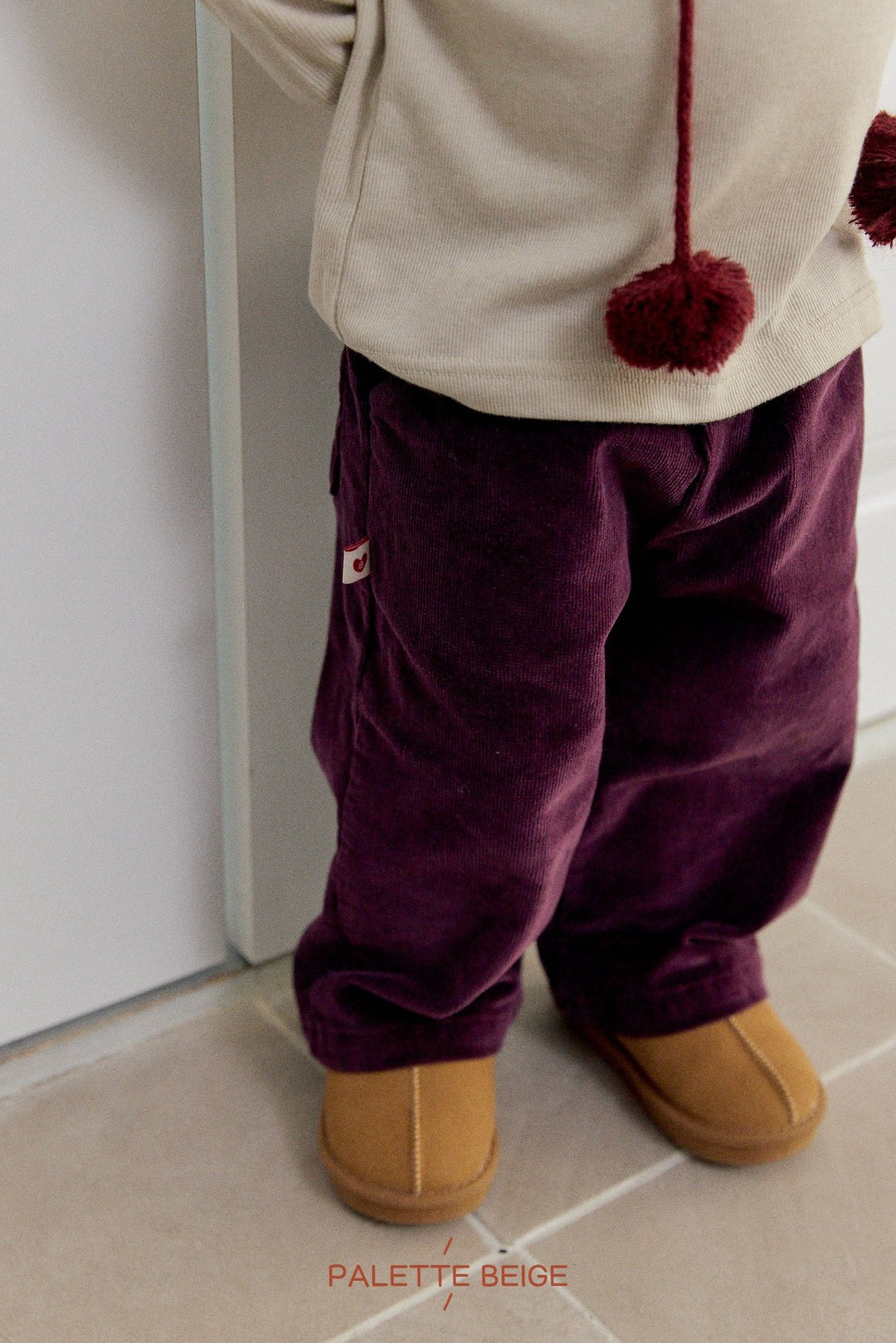 [PALETTE BEIGE] Basic corduroy pants