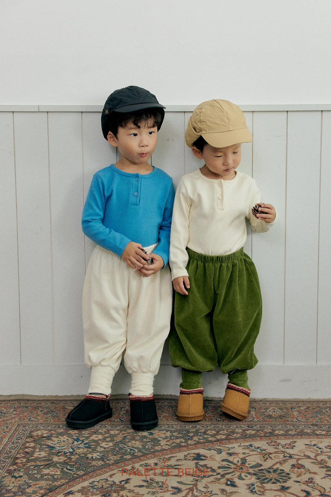 [PALETTE BEIGE] Basic placket tee