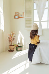 [milk powder] Velvet denim pants