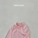 [milk powder] Marie lace halfneck tee
