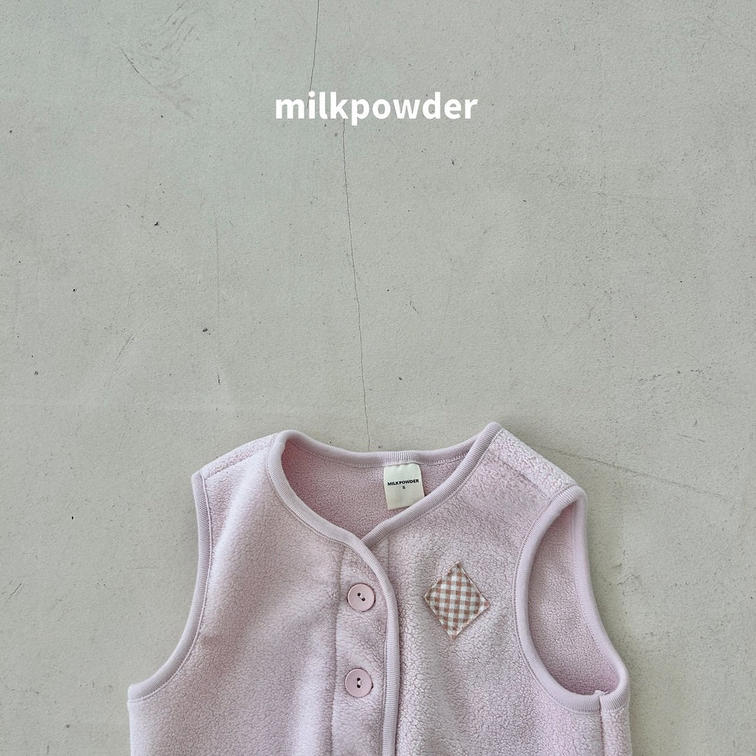 [milk powder] Warm fleece vest