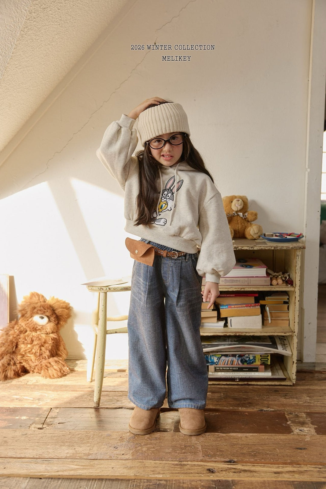 [Melikey] Twill velvet denim pants