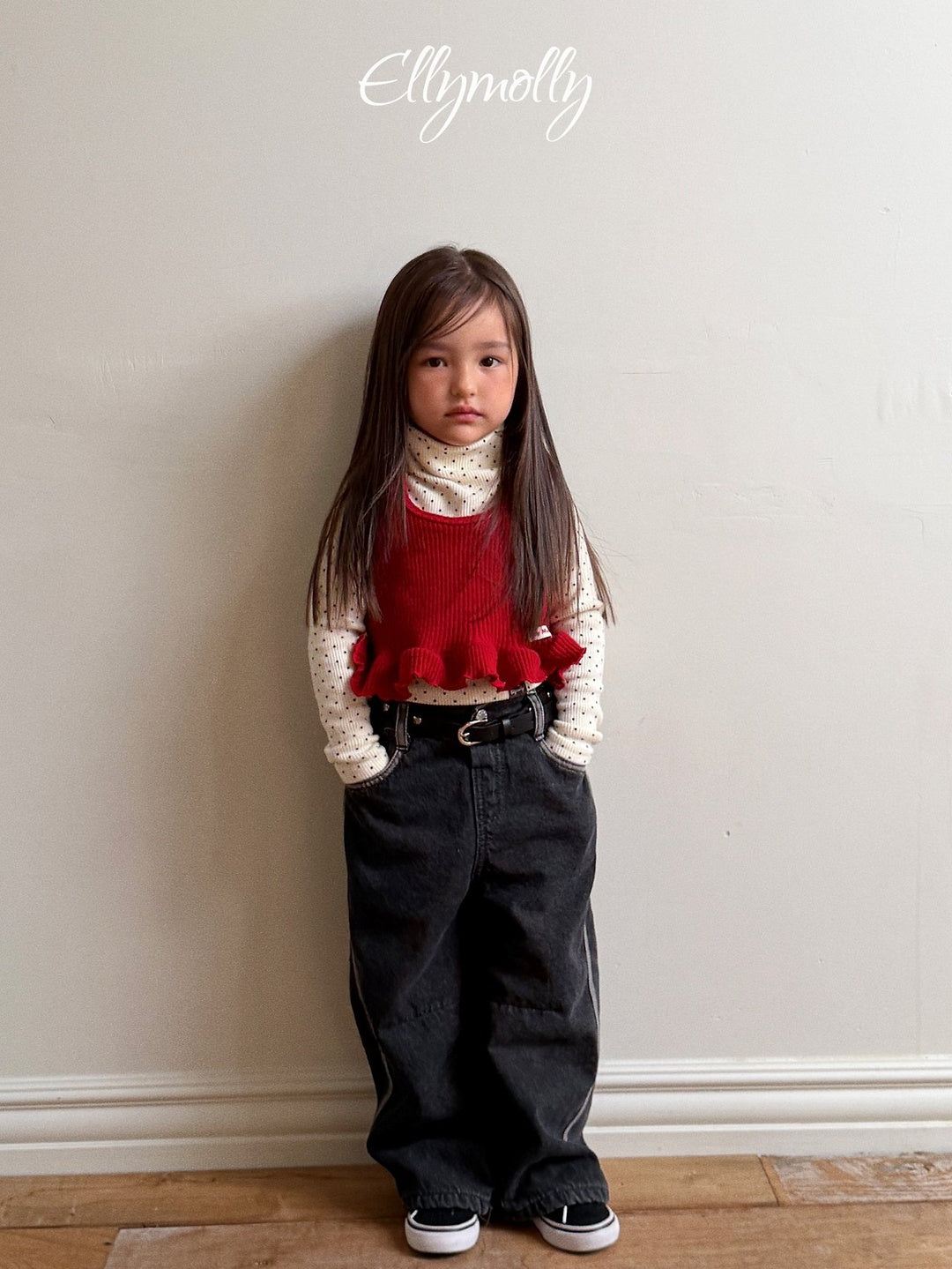 [ELLY MOLLY] Line week denim pants