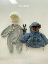 [valubebe] Blanc shirring hood jumper