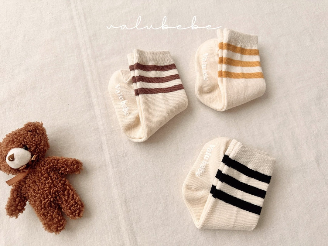 [valubebe] Basic line socks set