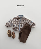 [BONITO] Nordic zip-up jumper