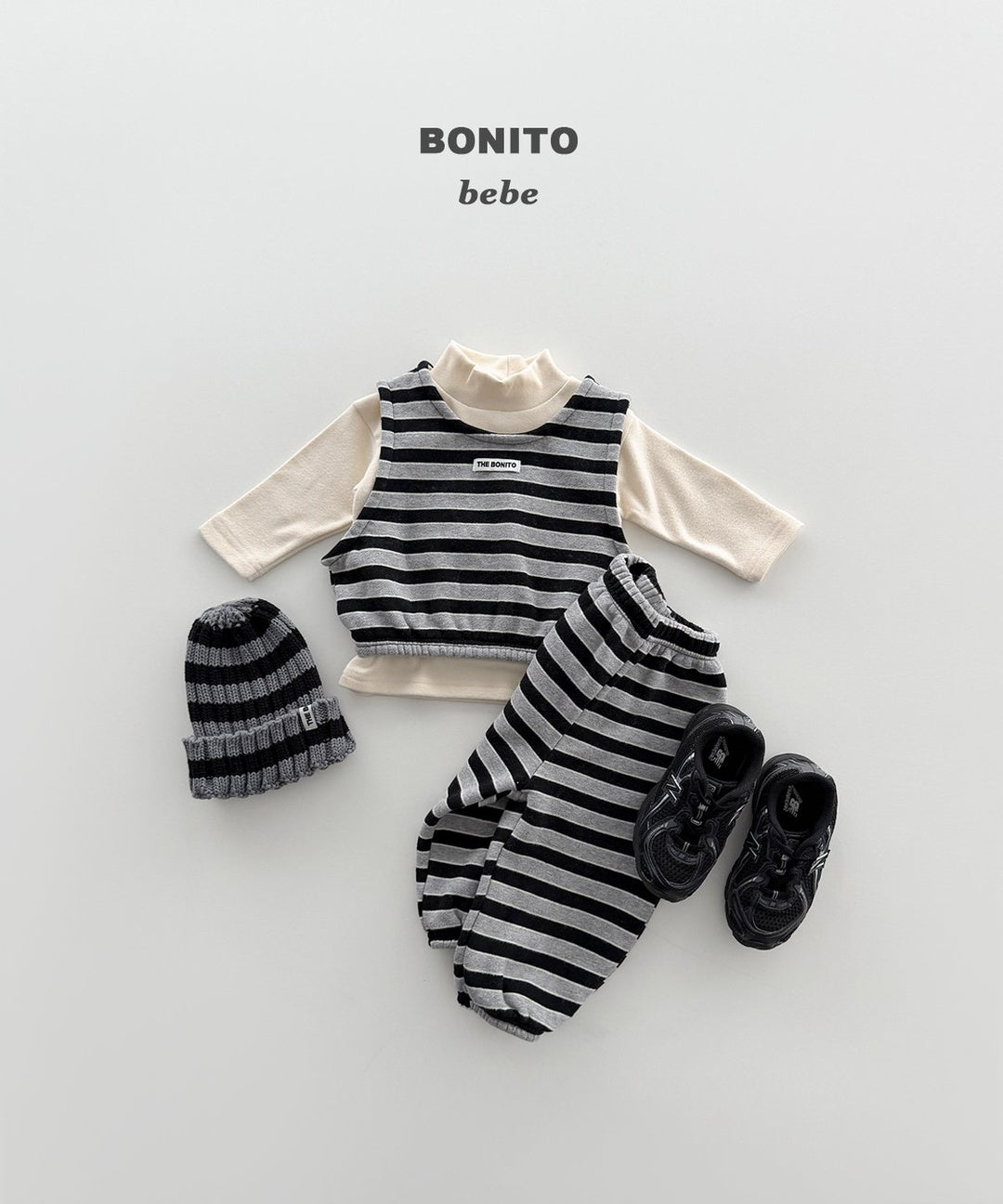 [BONITO] 1+1 highneck tops(baby)