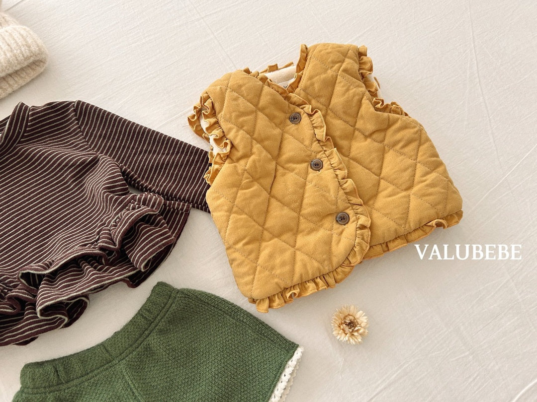 [valubebe] Frill padded vest