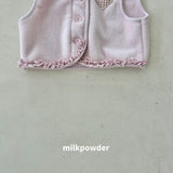 [milk powder] Warm fleece vest