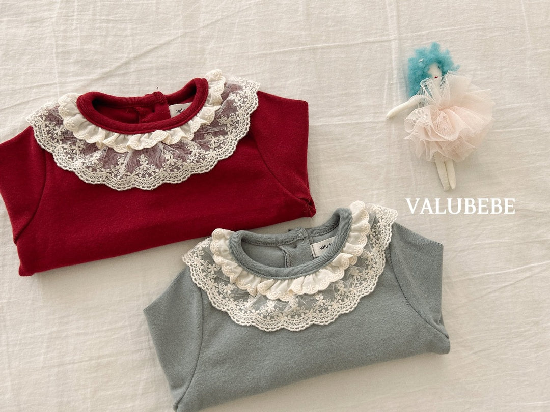 [valubebe] Lace cancan frill tee