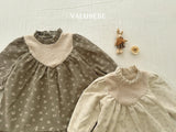 [valubebe] Flower boa one-piece