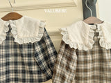 [valubebe] Check cape blouse