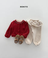 [BONITO] Frill embroidered jogger pants