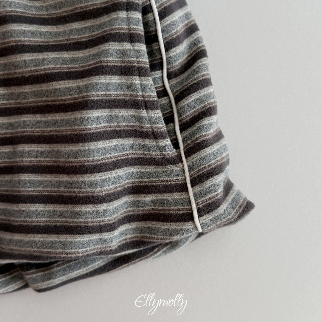 [ELLY MOLLY] Latte stripe balloon shorts