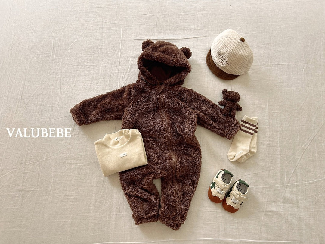 [valubebe] Bear fleece suit