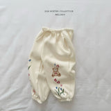 [Melikey] Bear illustration jogger pants