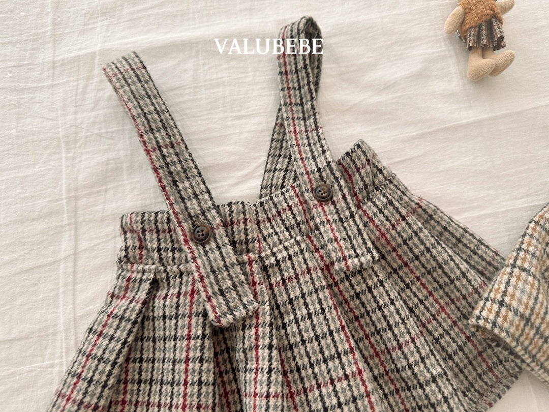 [valubebe] Marv check pleats skirt