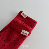 [ELLY MOLLY] Dot rib socks