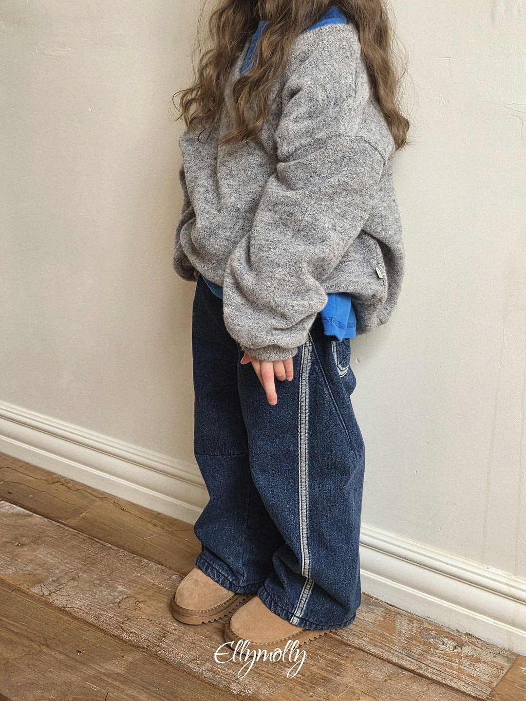 [ELLY MOLLY] Line week denim pants