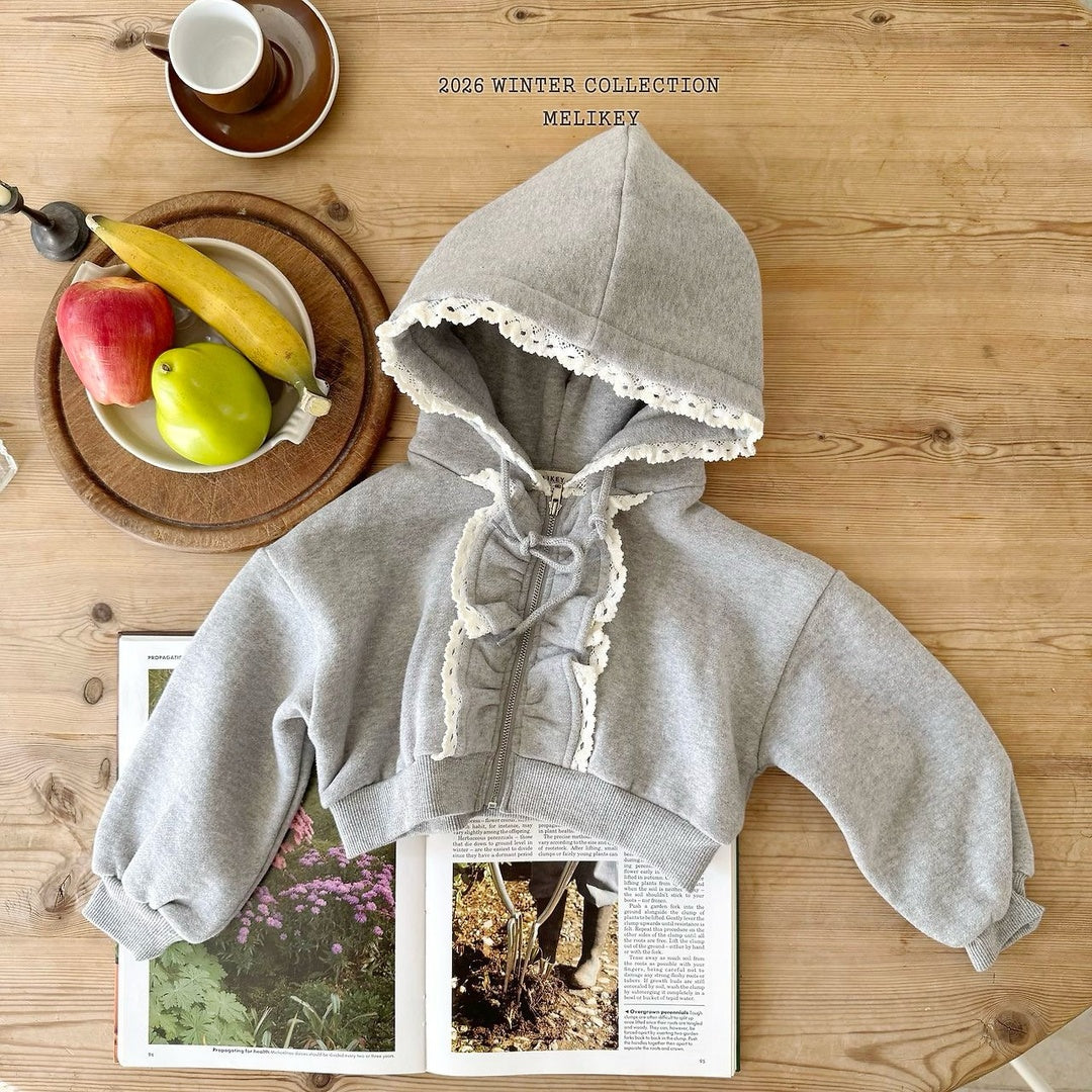 [Melikey] Juju frill hood zip-up