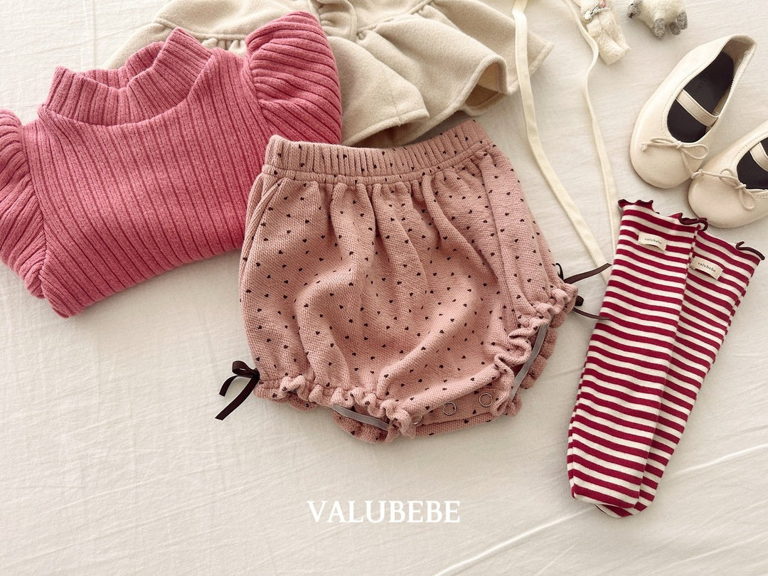 [valubebe] Heart ribbon bloomers