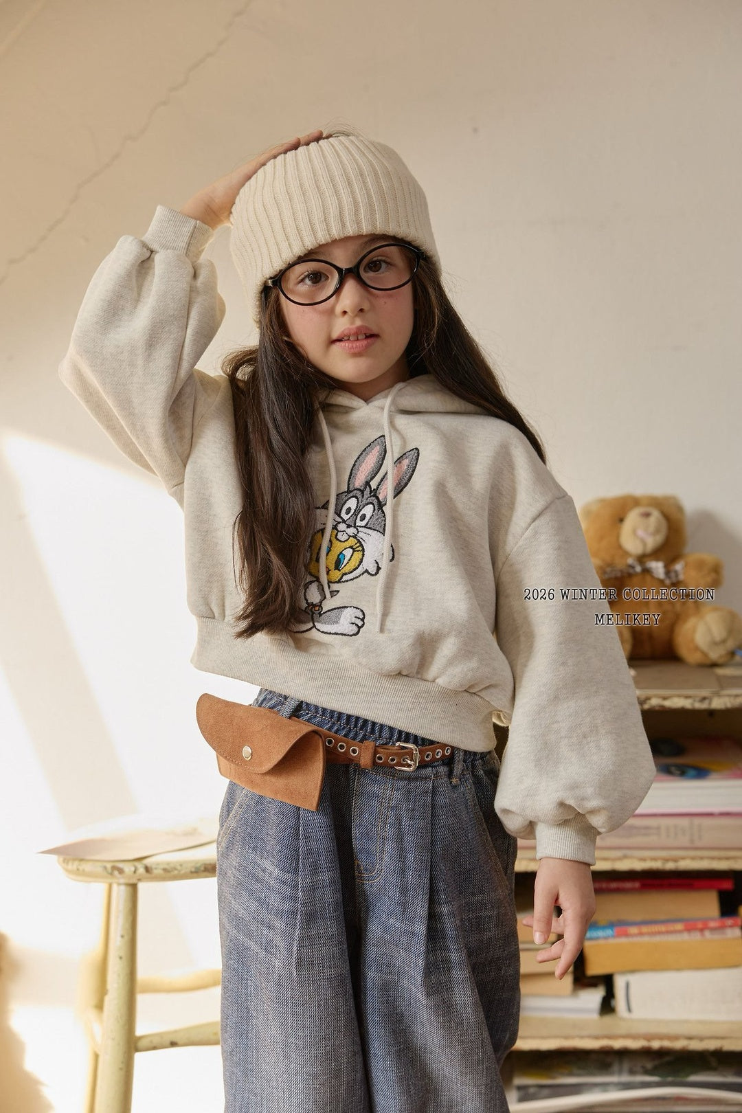 [Melikey] Twill velvet denim pants