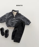 [BONITO] Boa stripe half zip