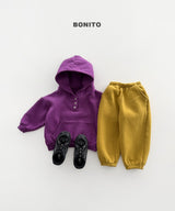 [BONITO] Round placket hood tee