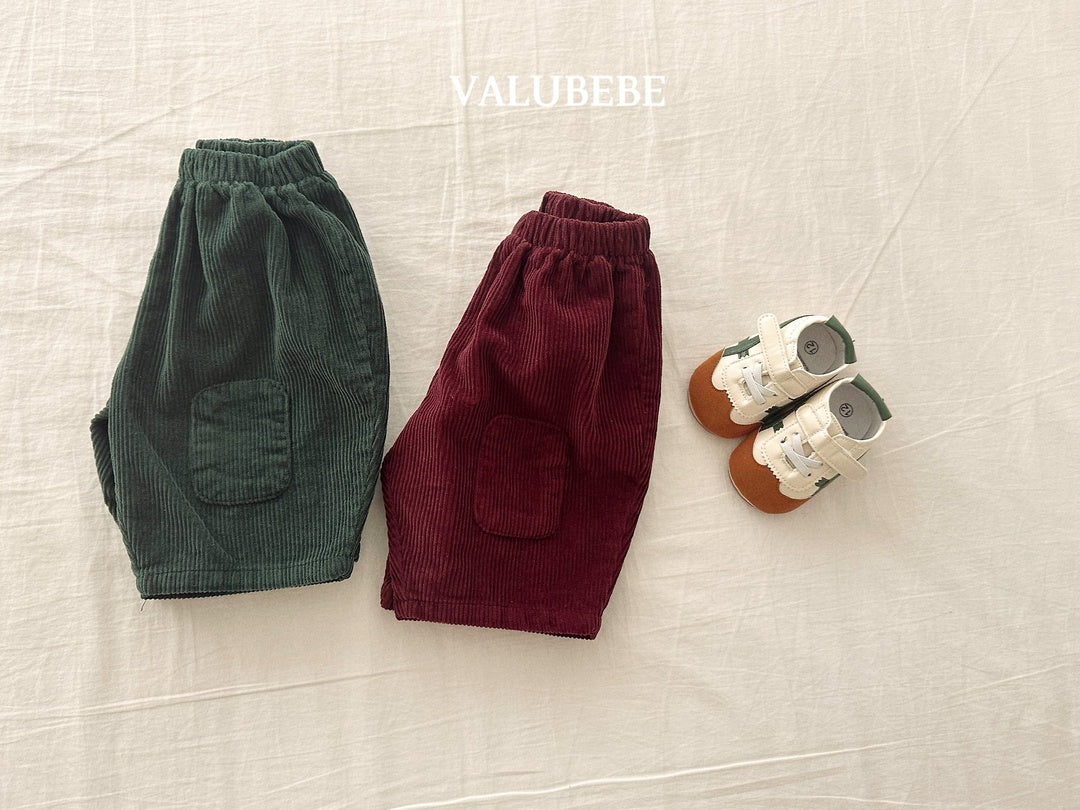 [valubebe] Patch corduroy pants