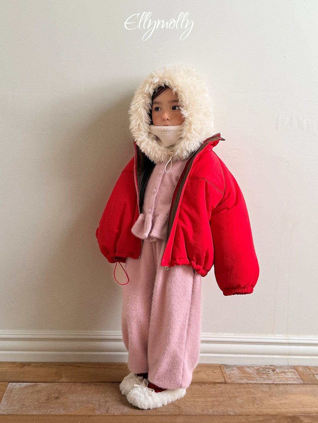 [ELLY MOLLY] Snow crepe jumper