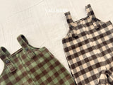 [valubebe] Almond check overalls