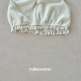 [milk powder] Fleece lace vest