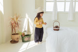 [milk powder] Velvet denim pants