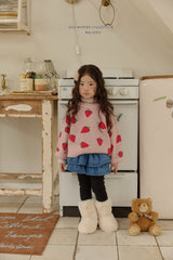 [Melikey] Denim cancan skirt leggings