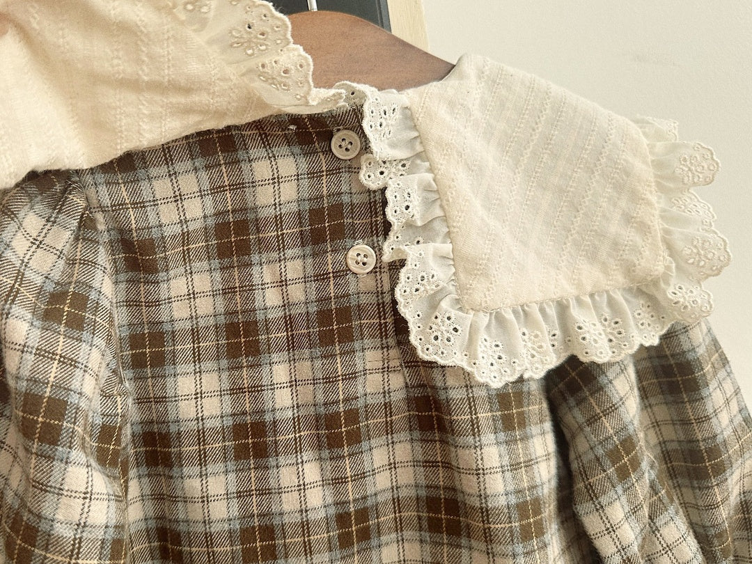 [valubebe] Check cape blouse