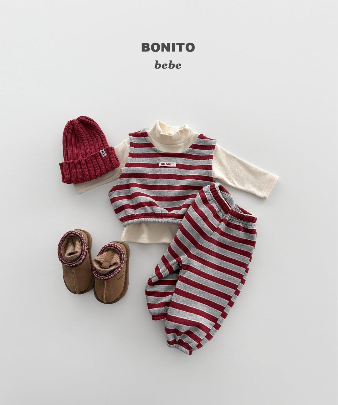 [BONITO] 1+1 highneck tops(baby)