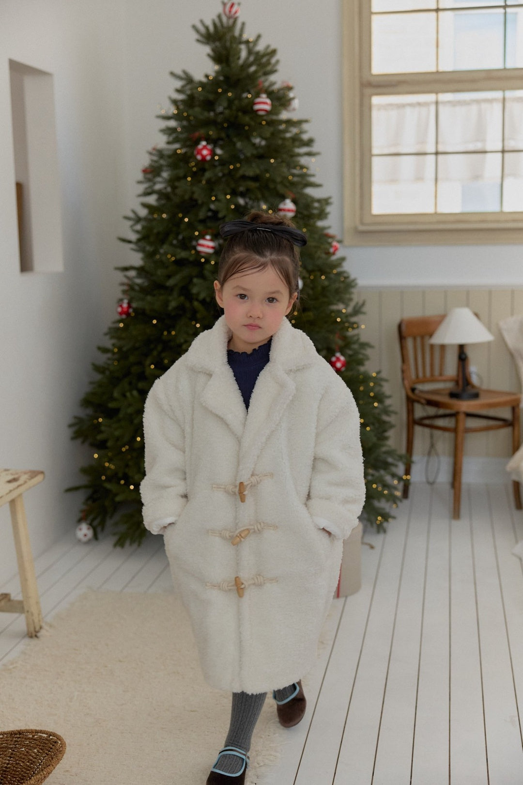 [berryberry] Fluffy toggle coat