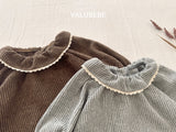 [valubebe] Herringbone frill blouse
