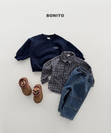 [BONITO] Warm check shirt
